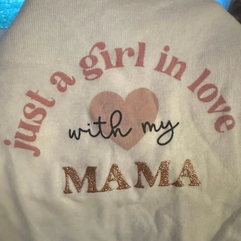 Koala Baby Bundle of Girls 2 One-piece Bodysuits Cute Sayings Glitter 0-3M NWOT!